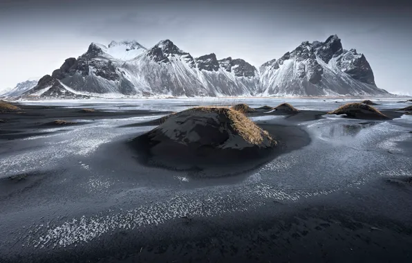 Картинка горы, берег, Исландия