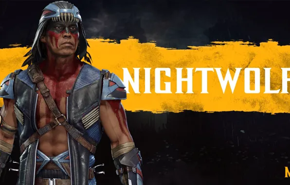 Боец, индеец, MK11, Nightwolf, Ночной Волк, Mortal Kombat 11, Смертельная Битва 11, Серое Облако