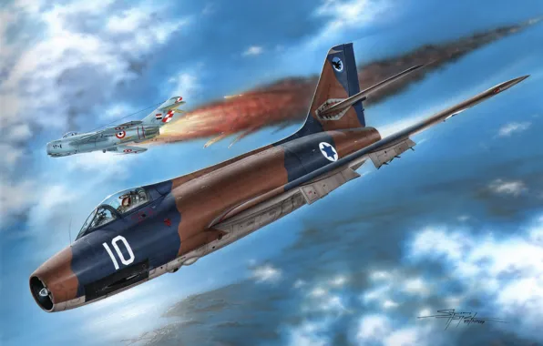 Израиль, истребитель-бомбардировщик, IDF, Stanislav Hajek, ЦАХАЛ, Dassault Mystere IV A, MD-454