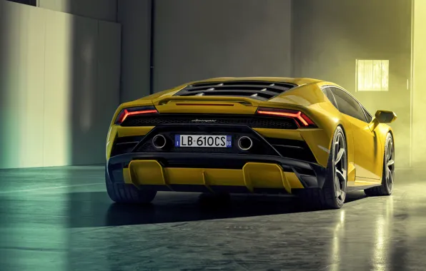 Lamborghini, вид сзади, Huracan, 2020, RWD, Huracan Evo
