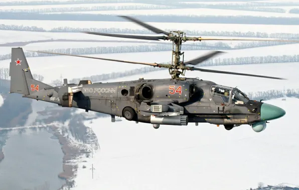 Картинка полёт, Ка-52, боевой вертолёт, «Аллигатор», ВКС России