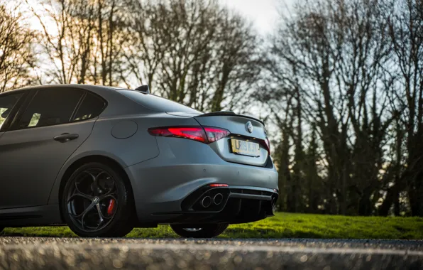 Alfa Romeo, close-up, Giulia, Alfa Romeo Giulia Quadrifoglio NRING