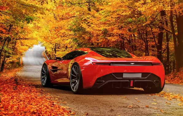 Дорога, авто, концепт-кар, живописные, Aston Martin DBC