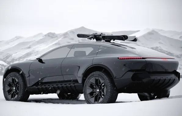 Картинка Concept, снег, горы, Audi, боке, экстерьер, 2023, Activesphere