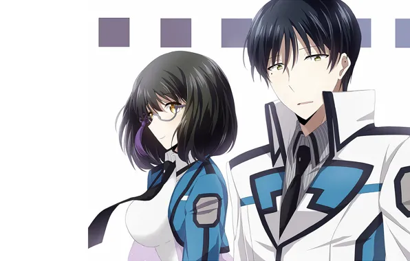 Девушка, аниме, арт, парень, Mahouka Koukou no Rettousei, Непутёвый ученик в школе магии