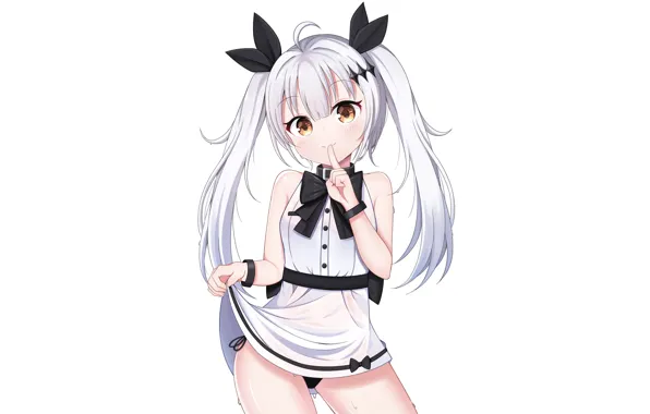 Girl, sexy, lingerie, pantsu, panties, long hair, dress, brown eyes