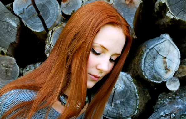 Лицо, волосы, ожерелье, певица, рыжая, Simone Simons, вокалистка, Симона Симонс
