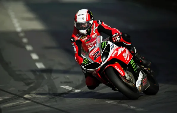 Red, Yamaha, moto, race, superbike, turn, macau, macaugp