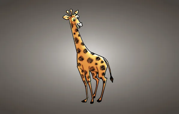 Жираф, светлый фон, giraffe, улыбчивый