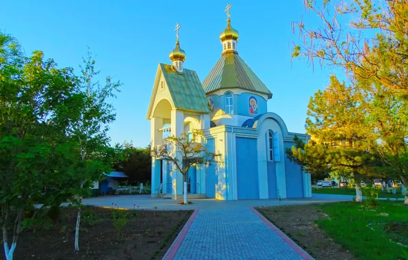 Церковь, крым, набережная, феодосия, приморский