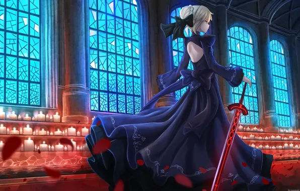 Меч, аниме, арт, сейбер, Fate / Grand Order