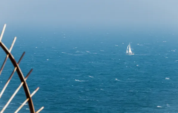 Море, пейзаж, лодка