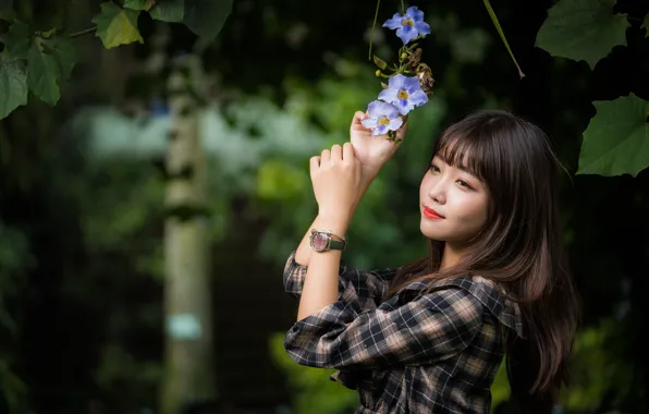 Девушка, азиатка, милашка