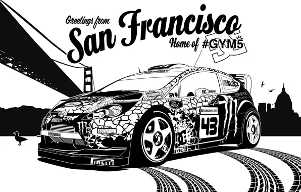 Картинка ford, rally, ралли, wrc, San Francisco, fiesta, Ken Block, Кен Блок