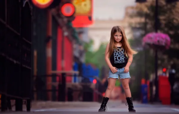 Картинка улица, девочка, fashion, боке, child photography, photography and style, Looking like a big girl