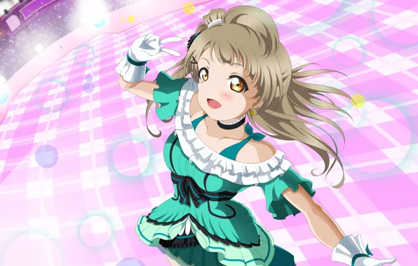 Девочка, розовый фон, Love Live School Idol Project, Живая любовь