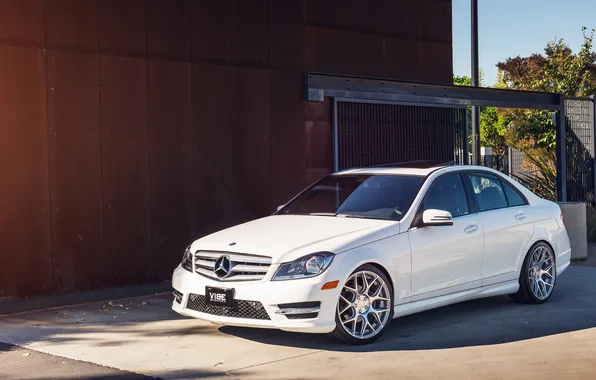 Картинка белый, Mercedes, white, мерседес, benz, c250, c-class