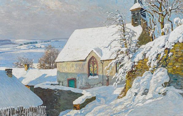 1914, Christmas time, German painter, немецкий живописец, oil on canvas, Дюссельдорфская художественная школа, Düsseldorf school …