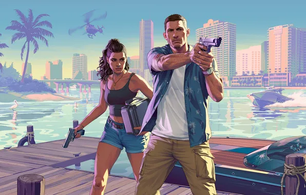 Игра, логотип, Logo, video game, Grand Theft Auto 6