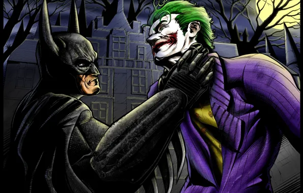 Картинка Batman: Arkham Asylum, Batman, Joker, arkham