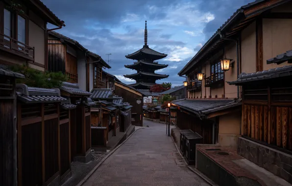 Япония, храм, пагода, Kyoto, Хонсю