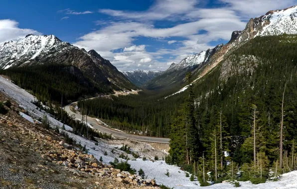 Картинка пейзаж, горы, природа, парк, США, North Cascades