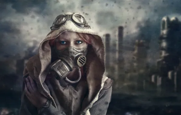 Contamination, post-apocalyptic, respirator with filter