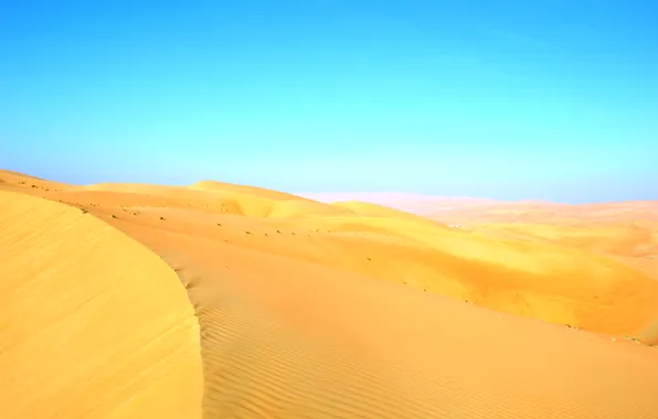 Картинка песок, небо, пустыня, бархан