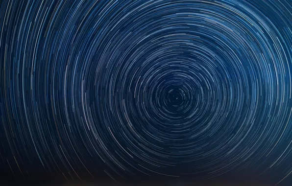 Night, astrophotograpy, polaris