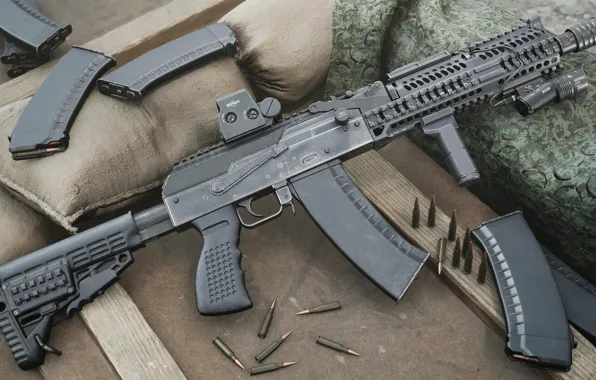 Рендеринг, оружие, тюнинг, Автомат, Gun, weapon, render, Калашников