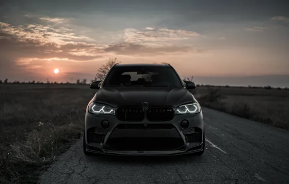 Закат, вид спереди, 2018, BMW X5, X5M, Z Performance