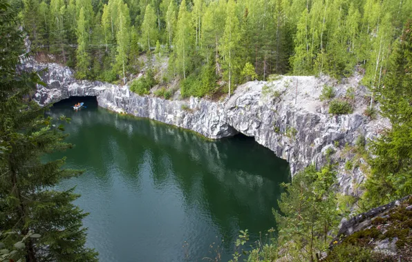 Карелия, рускеала, мраморный карьер