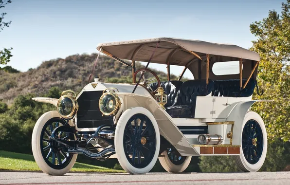 Картинка небо, ретро, передок, 1911, 4-passenger, Model 50, Simplex, Tourabout