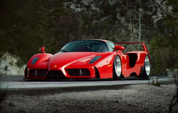 Картинка Ferrari, Red, Enzo, Tuning, Future, Supercar, by Khyzyl Saleem