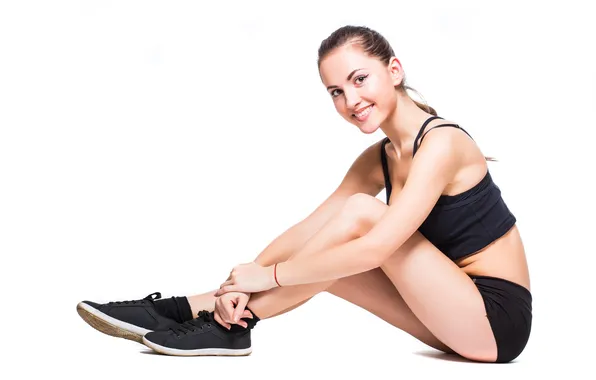 Картинка woman, exercise, fitness, isolated, stretching