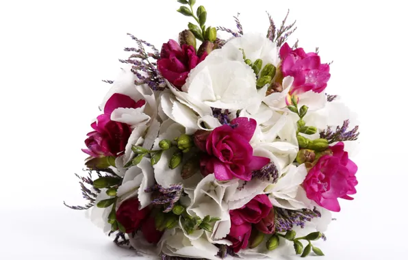 Капли, букет, фрезия, bouquets