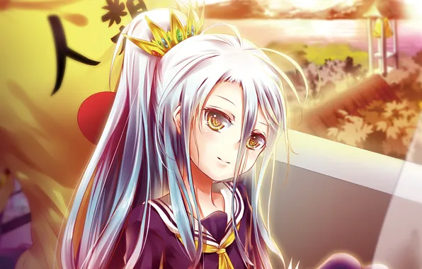 Взгляд, аниме, арт, девочка, No Game No Life