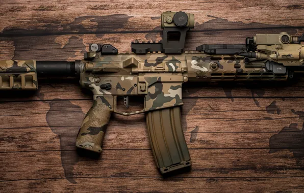 Картинка фон, американская, AR-15, полуавтоматическая винтовка