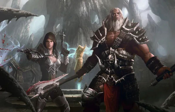 Diablo 3, archangel, demon hunter, Barbarian