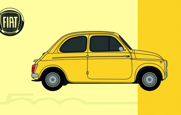 Ретро, постер, 500, Fiat