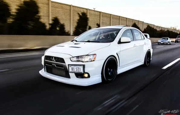 Turbo, white, mitsubishi, japan, jdm, tuning, lancer, evolution