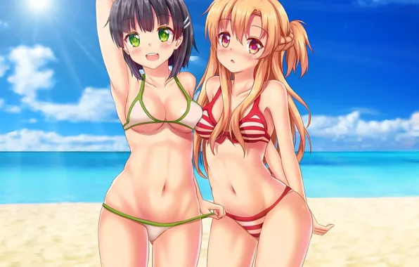 Game, beach, anime, cloud, pretty, sand, asian, cute