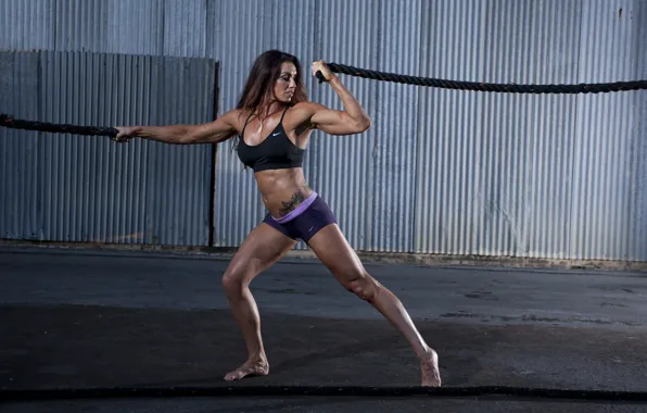 Pose, fitness, ropes, denise bond