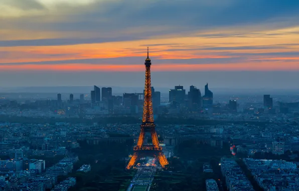 Картинка город, вечер, Paris