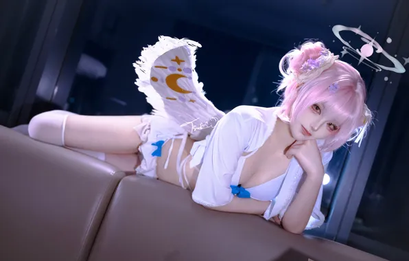 Model, cosplay, Tsuki, Blue Archive, Misono Mika