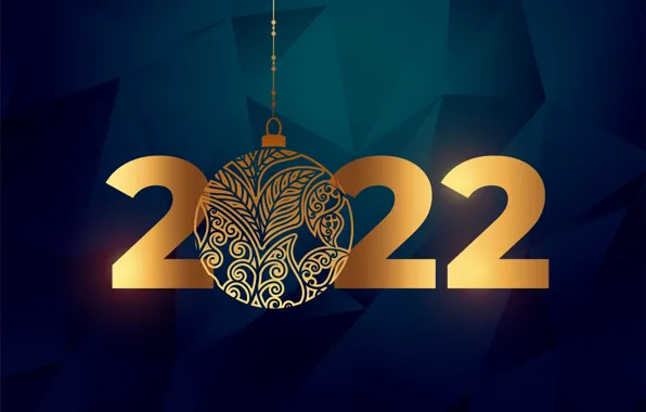 Фон, шар, шарик, Рождество, цифры, Новый год, 2022