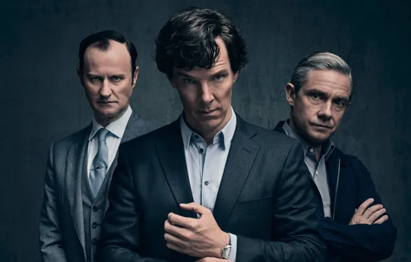 Шерлок Холмс, Мартин Фриман, Бенедикт Камбербэтч, Sherlock, Марк Гэтисс, Майкрофт Холмс, Sherlock BBC, Sherlock Holmes