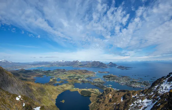 Море, небо, острова, простор, sky, sea, beautiful landscape, islands