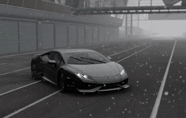Зима, Lamborghini, Huracan, Project CARS 2