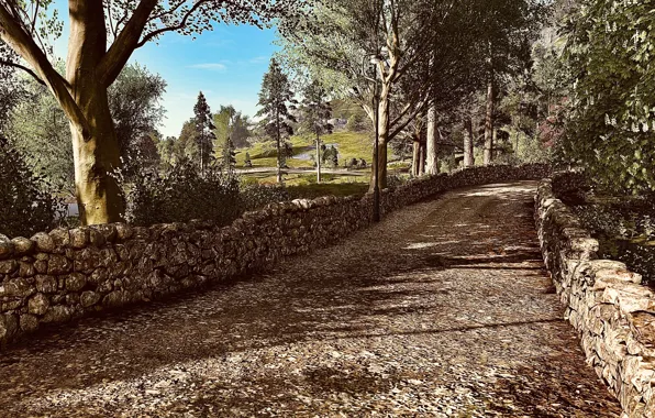HDR, Sky, Wood, Tree, Spring, Game, Stone, Lamp